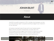 Tablet Screenshot of johanblixt.com